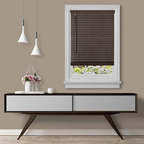 Cordless Room Darkening Plantation Blind - 33 Inch Width, 64 Inch Length, 2