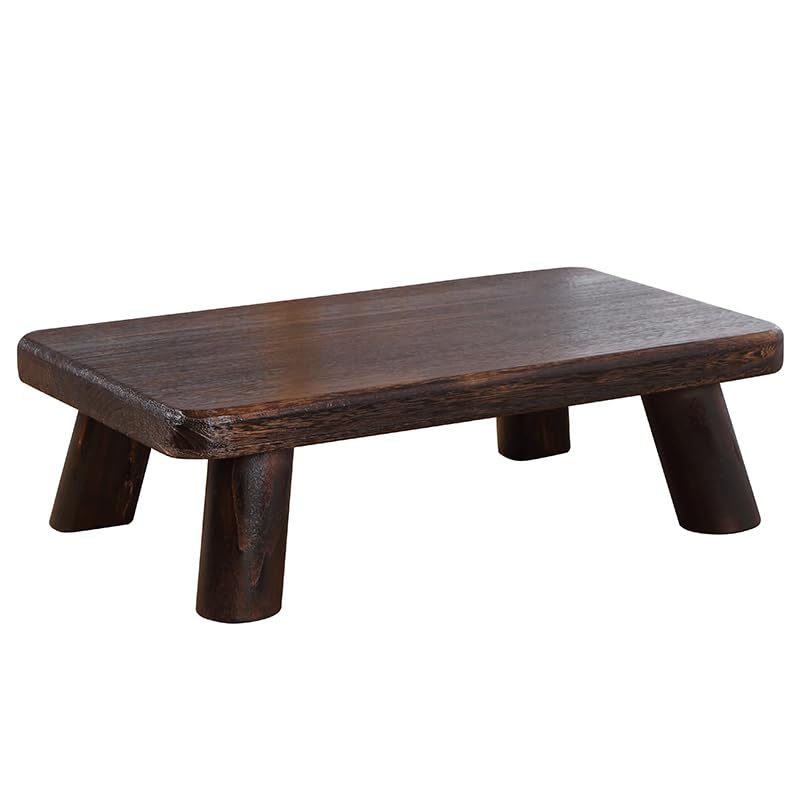 Side Table Modern Small Coffee Table Sofa Table Tea Table, Little Traditional Tea Table Long Paulownia Wood Asia Furniture Low Table for Room,for Home Living Room Reception Room Office (Size : M)