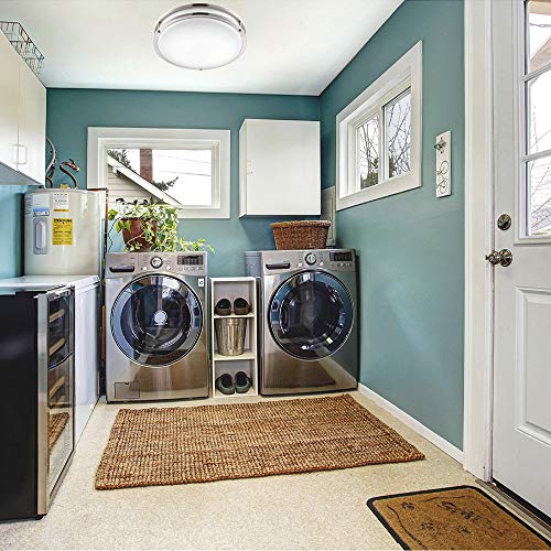 Designers Fountain 24 inch Oval LED Flush Mount Ceiling Light Fixture, 2800 Lumens, Dimmable, 3000K/4000K/5000K, for Living Room, Hallway, Bathroom, Kitchen, Bedroom, Matte Black, EV1424C3C-43