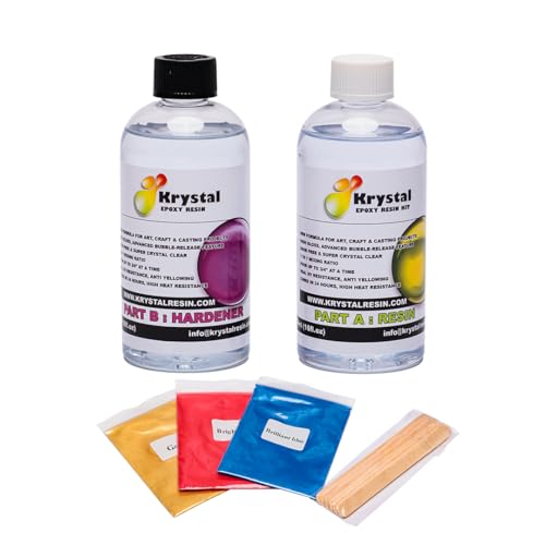 Casting Resin Crystal Clear Epoxy Resin Kit | Non-Toxic, Low Odor | High Gloss Thick Clear Coat | for River Tables and Resin Casting Projects | 1:1 Mixing Ratio (1 Litre Kit)