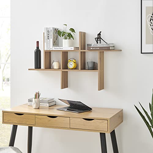 Danya B. Cantilever Cubby Decorative Modern Wall Mount Shelf – Horizontal or Vertical (Black)