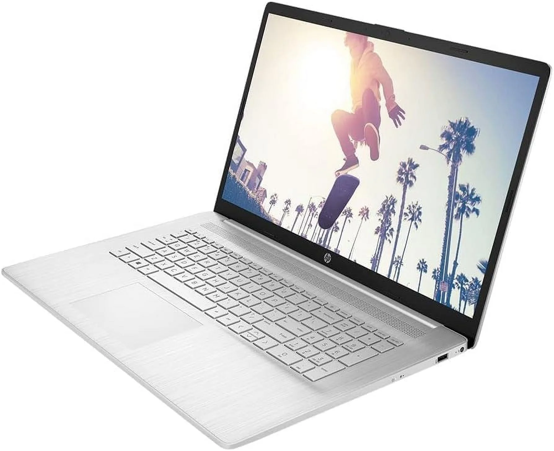 HP 17.3'' Diagonal HD+ Touch Display Laptop, AMD Ryzen 3 3250U, 24GB DDR4, 256GB SSD, AMD Radeon Graphics, HD Webcam, WiFi 6, Bluetooth, 1-Year 365 Office, Win10, Silver with Mazepoly Accessories