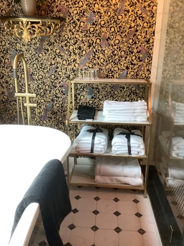 Small Console Table with 4 Shelves, Entryway Table, Narrow Console Sofa Tables, Metal Frame, Modern Sofa Tables, for Hallway, Front Hall, Living Room Bedroom (Wood Grey)