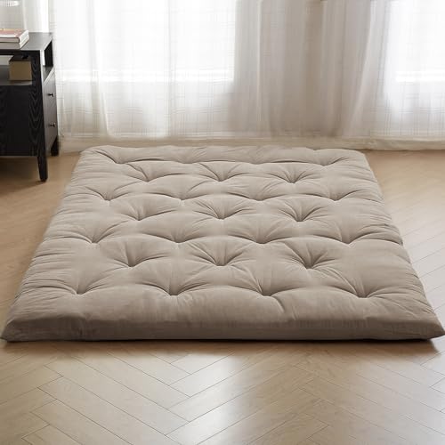 Futon Mattress Japanese Floor Mattress Folding Roll Up Bed Topper Mat for Guest,Lounger and Tavel