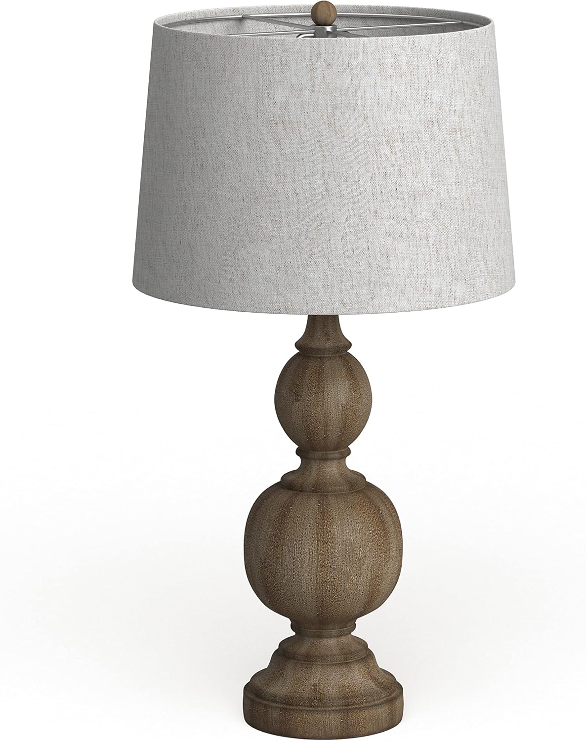 SAFAVIEH Lighting Collection Araceli Farmhouse Rustic Brown 32-inch Bedroom Living Room Home Office Desk Nightstand Table Lamp Set of 2 (LED Bulbs Included)