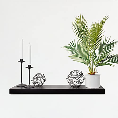 MCS Floating Shelf, Room Decor Wooden Shelf, White, 18 x 8 Inch, Set of 2