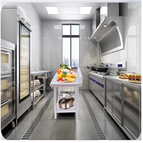 Stainless Steel Commercial Kitchen Prep & Work Table with Backsplash and UnderShelf Durable and Spacious Prep Station for Restaurants and Home Kitchens