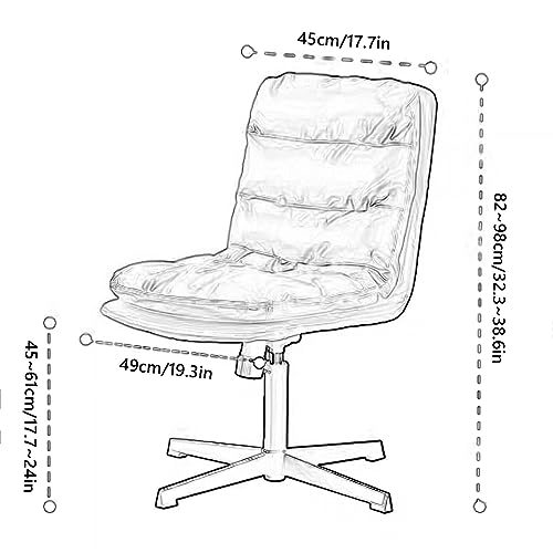 Ergonomic Home Office Chair PU Leather Computer Swivel Desk Chair Task Chair with Tilt Function, Midback Adjustable Height Living Room Bedroom Executive Chair