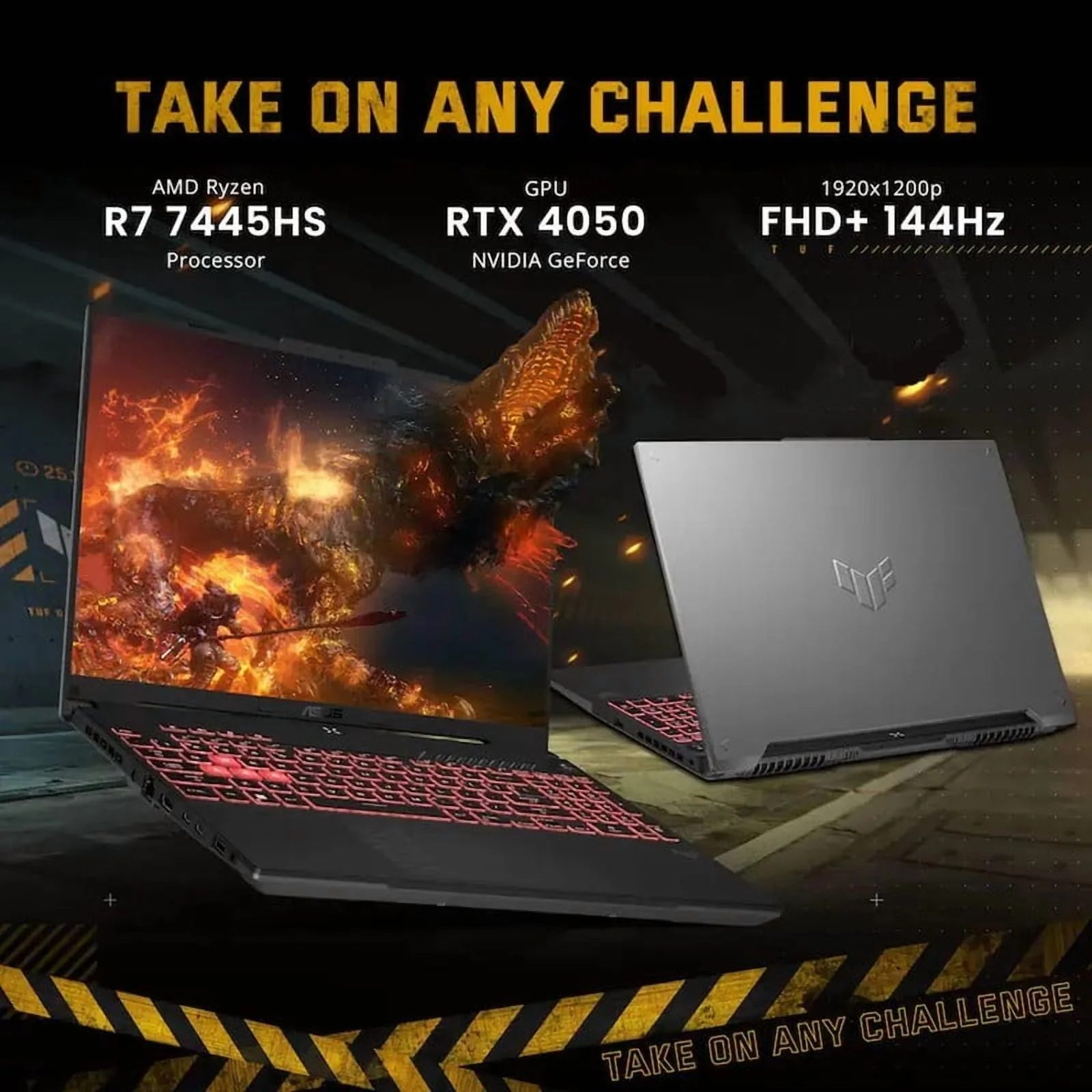 ASUS TUF A16 Gaming Laptop, 16" 1920 x 1200 FHD+ 144Hz IPS LCD Display, AMD Ryzen 7 7445HS, GeForce RTX 4050 6GB GDDR6, RGB Backlit KB, WiFi 6, Win11 Pro(32GB DDR5 | 1TB SSD)