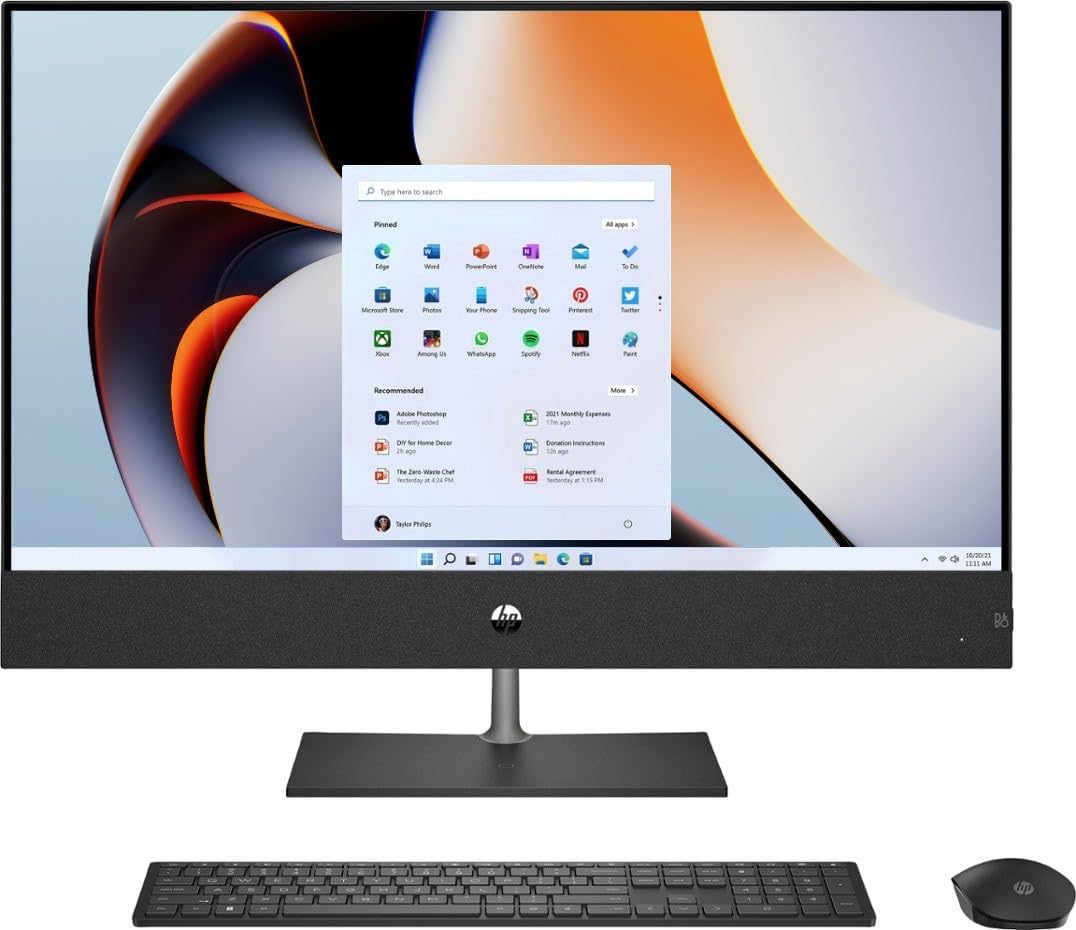 HP Pavilion 27 TOUCH Desktop 1TB SSD 32GB RAM WIN 11 PRO (Intel Core i9-13900K processor w/TURBO Boost to 5.80GHz, 32 GB RAM, 1 TB SSD, 27-inch FullHD TOUCHSCREEN) PC Computer All-in-One