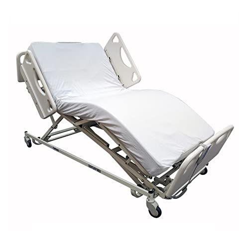 Century Hospital Bed, 5 Function Full Electric Long Term Care Low Bed with High Density Foam Mattress & Half Rail Package (36