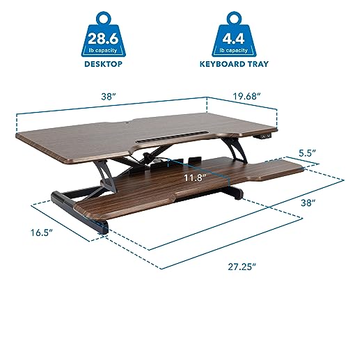 Mount-It! Electric Standing Desk Converter with 38