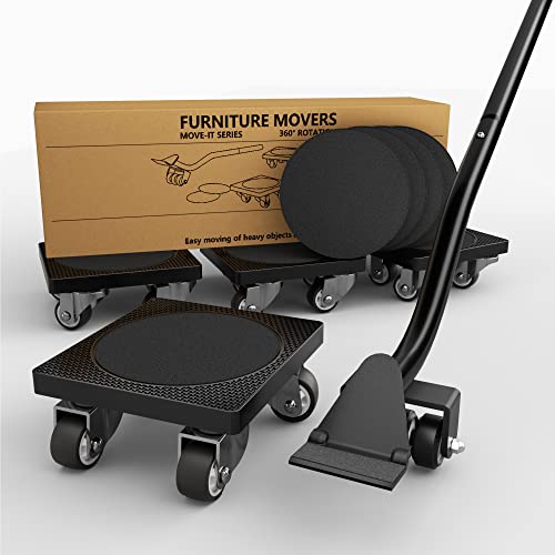 Furniture Movers with Wheels & Lifter Kit by ONEON, 1 1/4