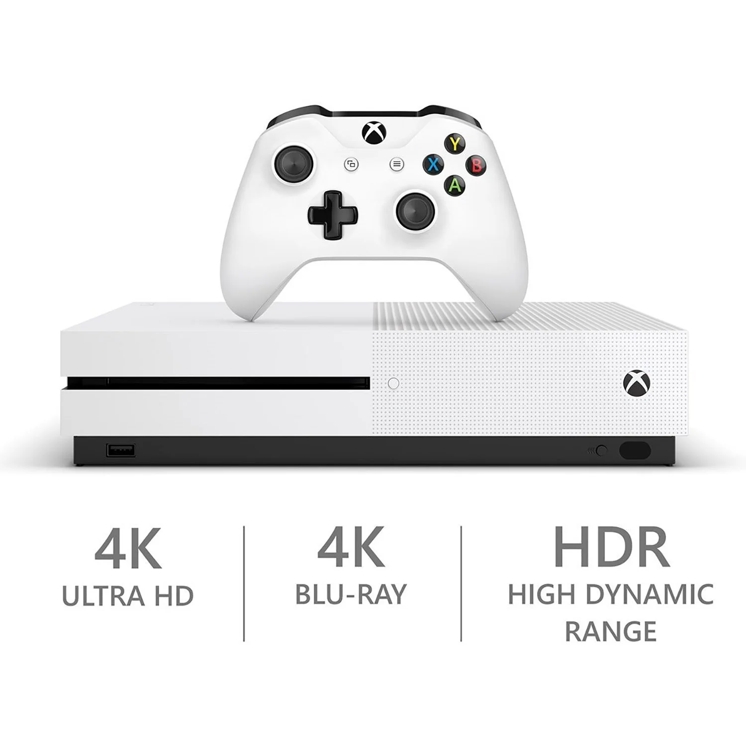 Restored Xbox One S 500GB Console, Microsoft ZQ9-00001, Console, 886162361186 (Refurbished)
