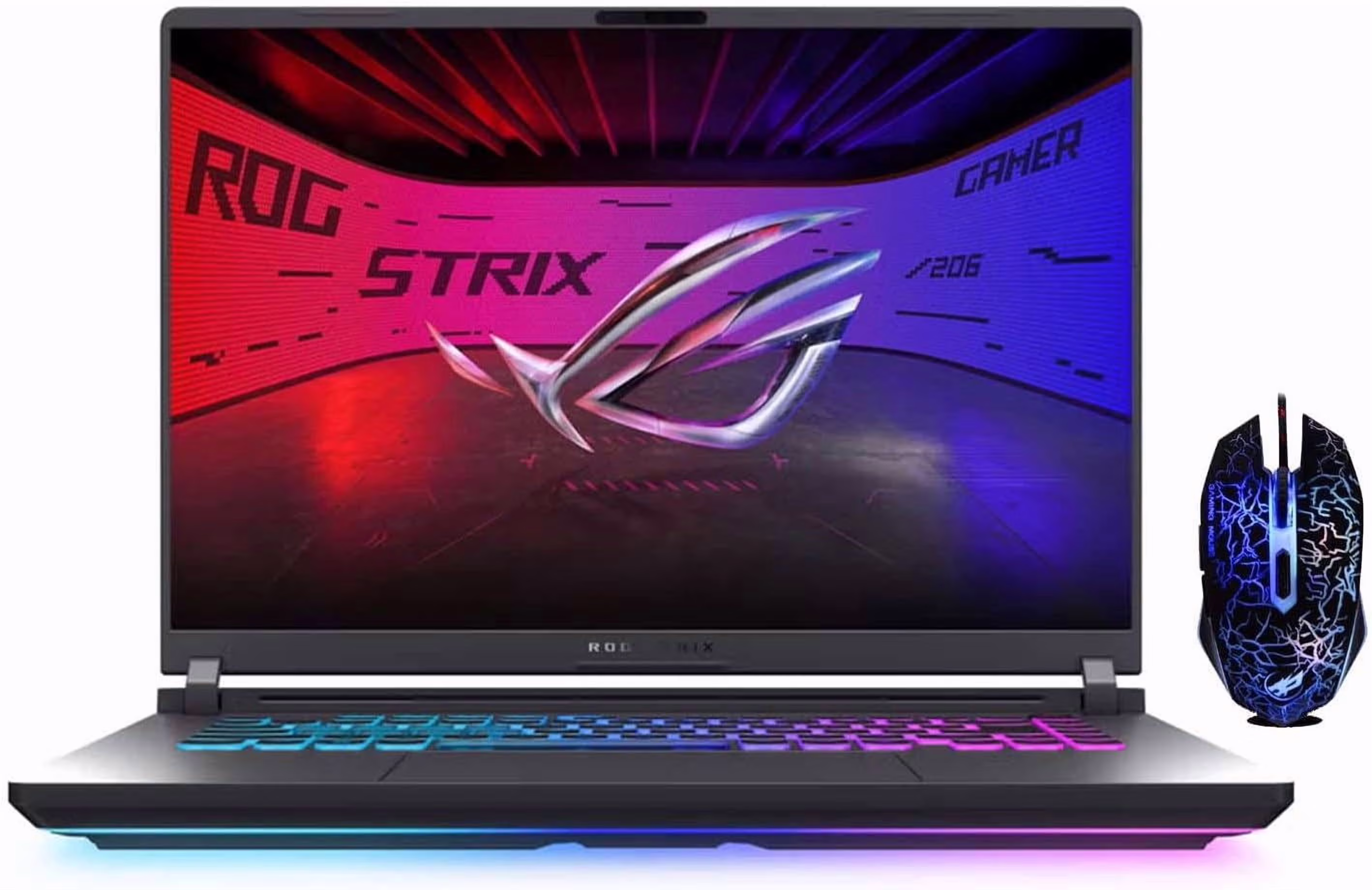 ASUS ROG Strix G16 (2025) Gaming Laptop, 16" FHD+ 16:10 165Hz/3ms Display, NVIDIA GeForce RTX 5060 Laptop, Intel Core i7-14650HX, 16GB DDR5,1TB M.2 PCIe SSD, WiFi 7, Mouse, Win11 Pro