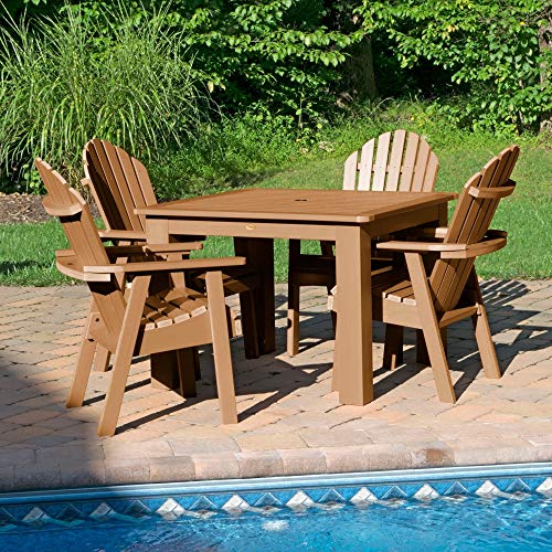 Highwood AD-CNA44-CGE Hamilton 5 Piece Square Counter Height Dining Set, Coastal Teak