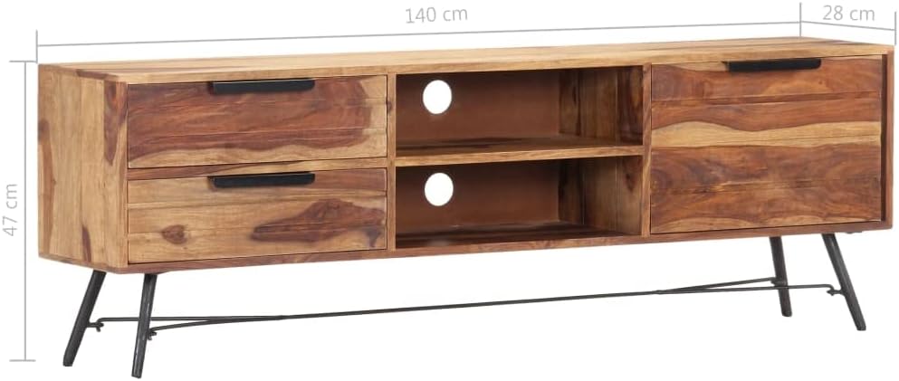 TV Stand, Center Console Entertainment Center Gaming Tv Stand Tv Unit Suitable for Office Small Spaces Living Room Bedroom 55.1