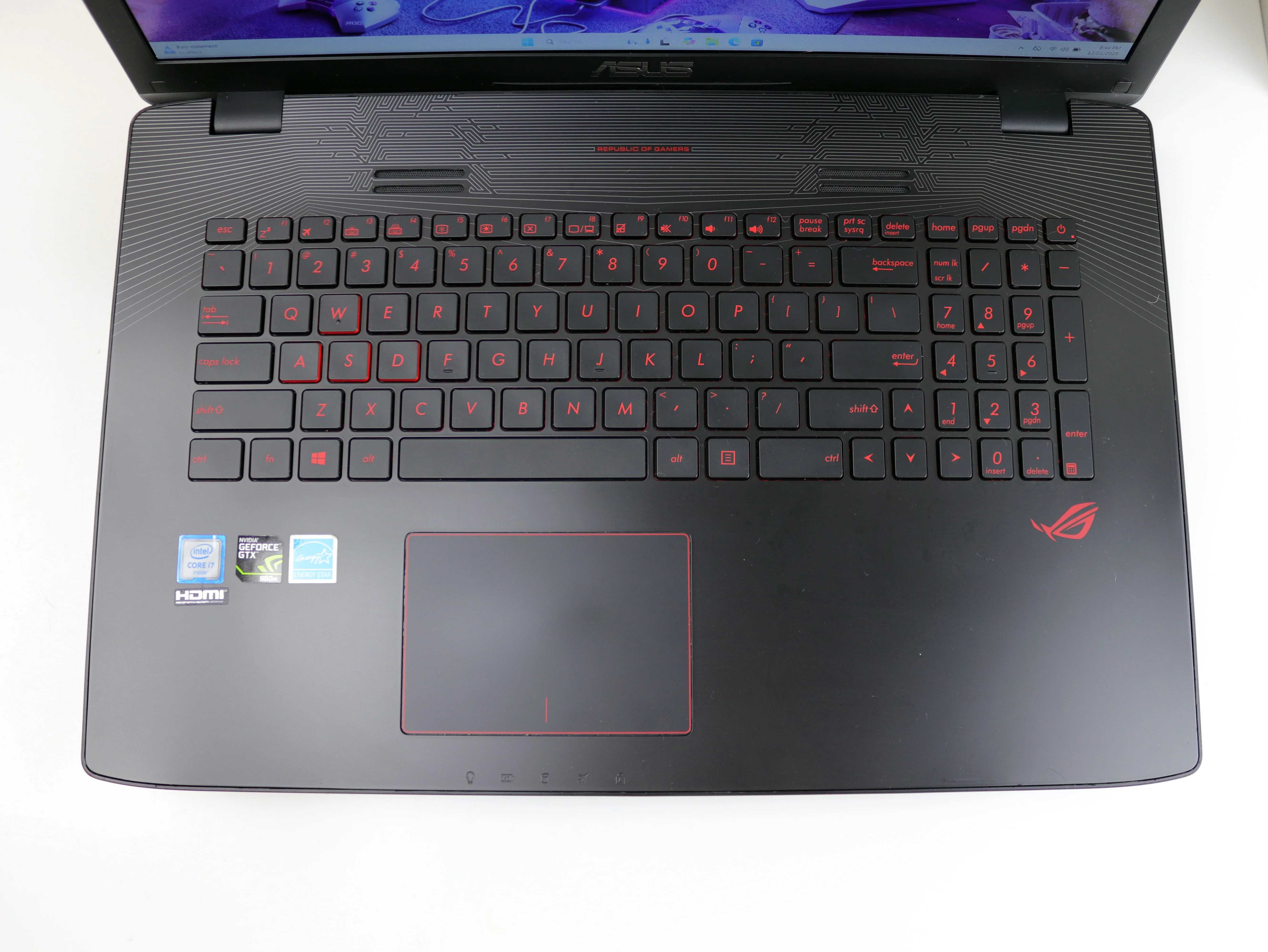 Pre-Owned ASUS ROG GL752V 17.3" Laptop Intel i7-6700HQ 16GB RAM 512GB SSD+1TB HDD GTX 960M