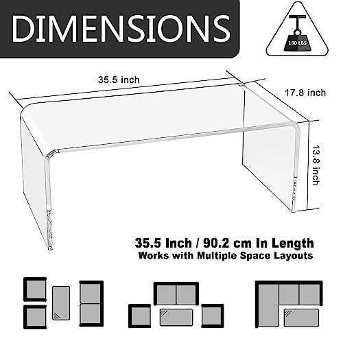 Acrylic Coffee Table, 35.5