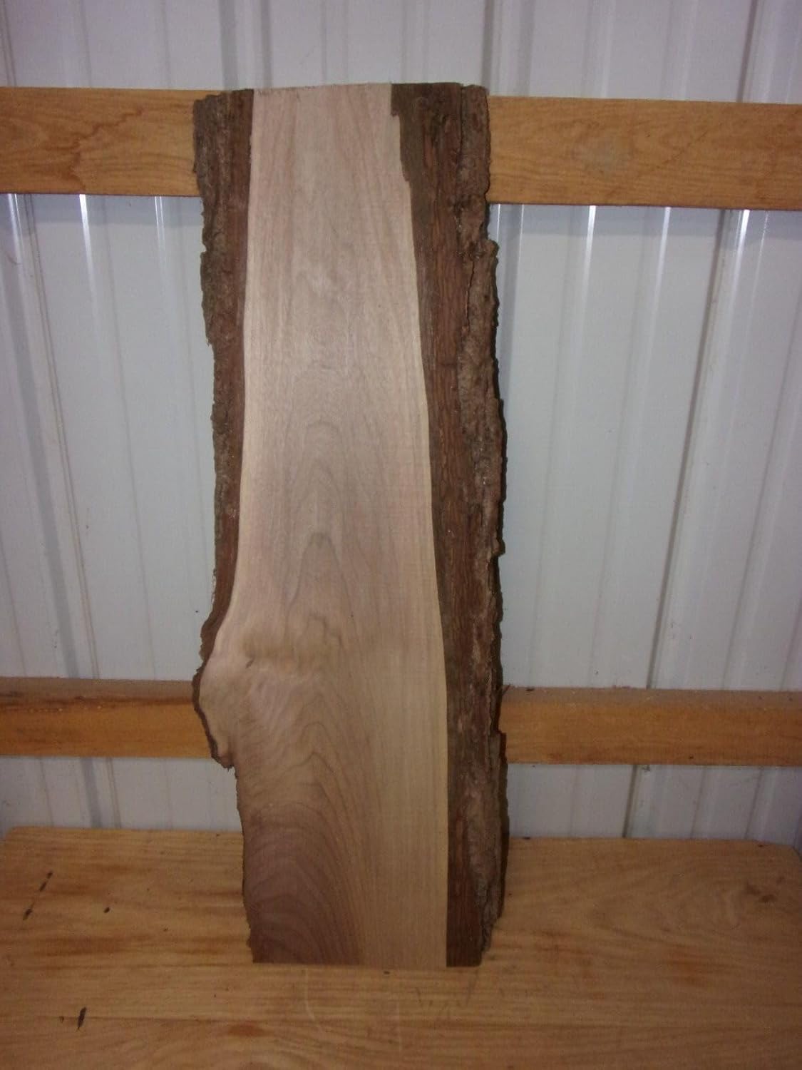 1 Pc Rustic Walnut Slab Kiln Dried Lumber Wood Live Edge Bark Flat Unfinished Woodworking Material Untreated for Christmas Holiday Cutout