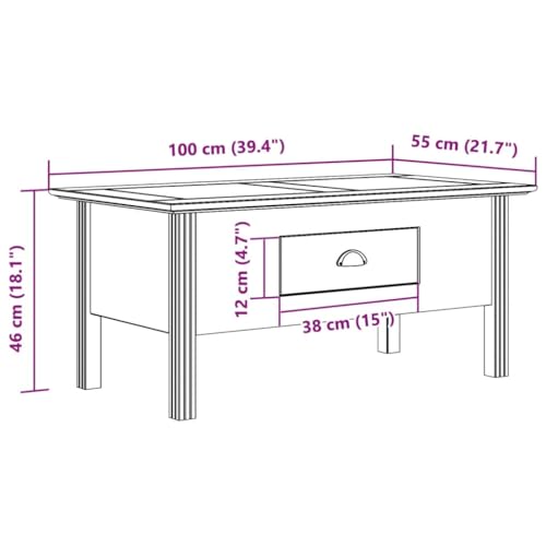 Coffee Table BODO Gray 39.4