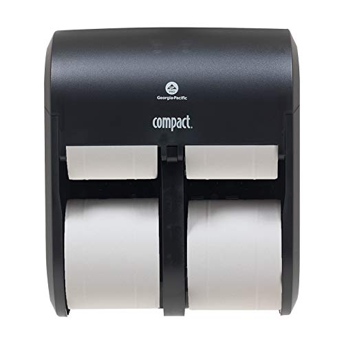Compact 2-Roll Side-by-Side Coreless High-Capacity Toilet Paper Dispenser by GP PRO (Georgia-Pacific); Stainless; 56798; 10.120