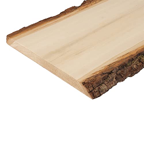 Walnut Hollow Basswood Plank Small with Live Edge Wood (Pack of 12) - for Wood Burning, Home Décor, and Rustic Weddings