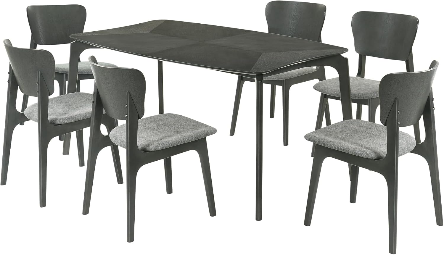 Armen Living Kalia Modern 7 Piece Dining Set, OneSize, Gray