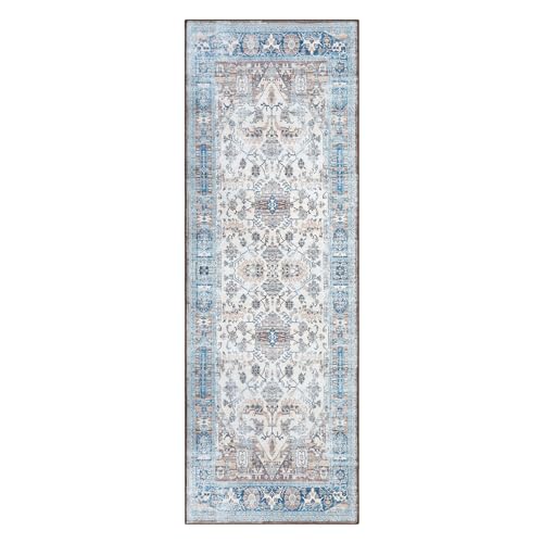 Large Area Rug 8x10 Boho Distressed Rug Vintage Tribal Patchwork Design Area Rug Ultra-Thin Washable Living Room Rug Traditional Floor Cover Non Slip Foldable Rustic Rug Pink