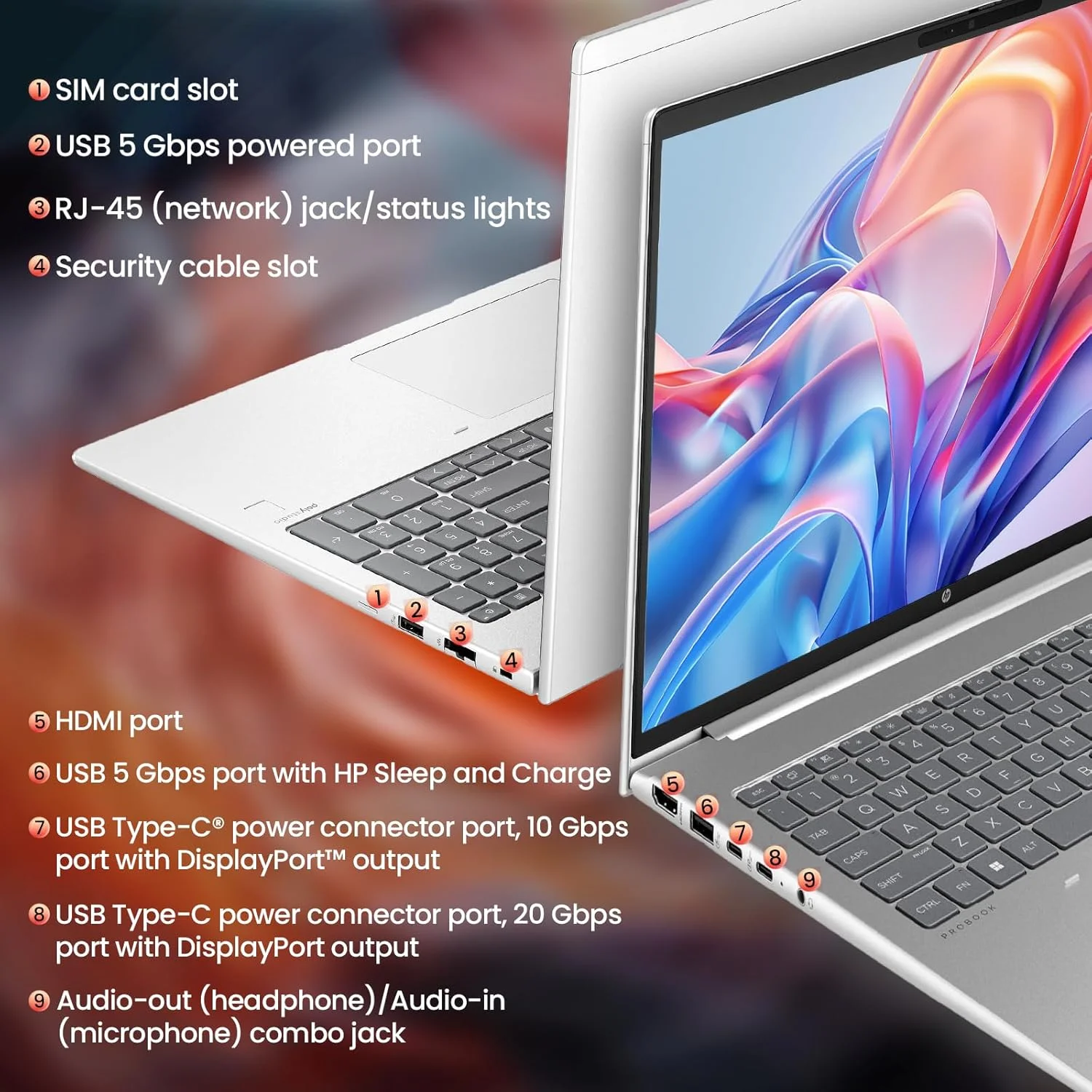 HP Probook 465 G11 Laptop 16" FHD WUXGA IPS Notebook, AMD Ryzen 7 7735U, 16GB RAM, 512GB SSD, AMD Radeon Graphics, Copilot AI, Wi-Fi, Windows 11 Pro