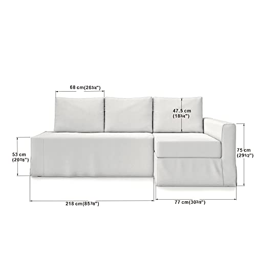Easy Fit Friheten Couch Cover Replacement for IKEA Friheten Sofa Cover, Friheten Sleeper Sofa Cover,Friheten Cover Only(Chaise on Right-Titanium Grey)