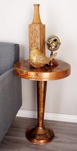 Deco 79 Benzara Vintage Inspire Accent, Metal Bronze, Side Table 19