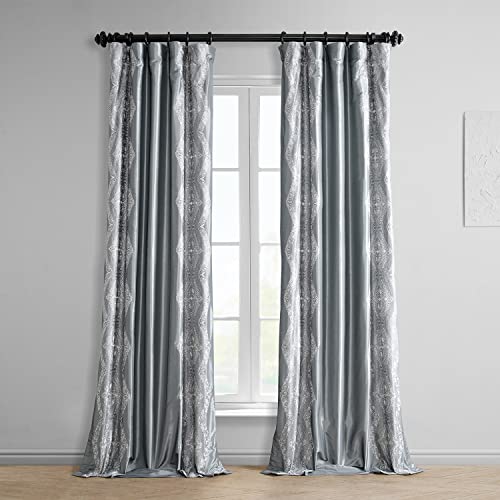 HPD Half Price Drapes Designer Embroidered Curtains for Living Room 50 X 108 (1 Panel), EFSCH-20134G1-108, Chai Gold
