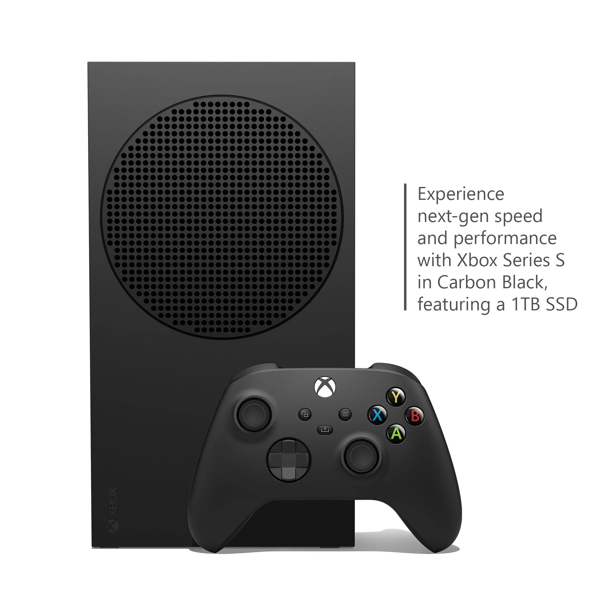 Microsoft Xbox Series S 1TB SSD in Carbon Black with Quick Resume and Xbox Velocity Architecture