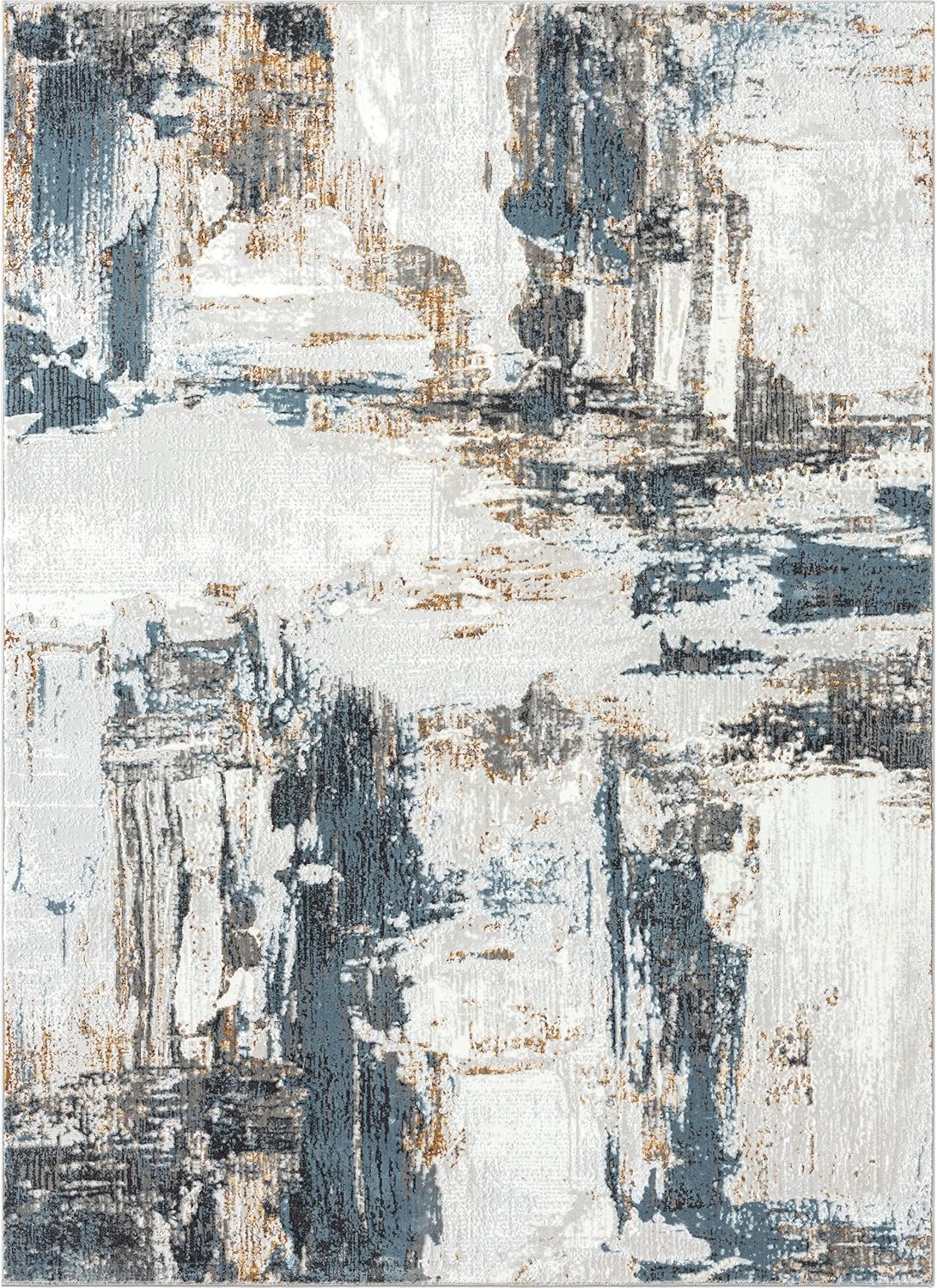 LUXE WEAVERS Camellia Multi 6x9 Distressed Abstract Area Rug, Non-Shedding Carpet