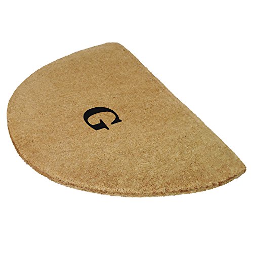 Monogrammed Half Moon Coir Mat: Luxury Entryway, Non-Slip Entryway Mat Weather Resistant for Front Door, Patio, Porch 22