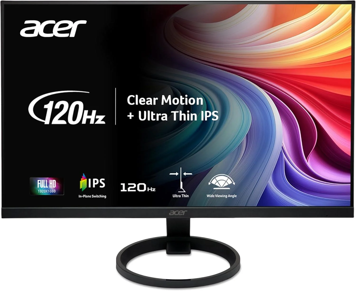 Restored Acer 27" 1920 x 1080 Full HD IPS 120Hz Computer Monitor, Black (Refurbished)