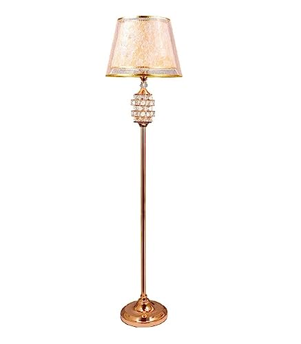 standing European Style Metal Crystal Glass Lamp Body and Printed Fabric Lampshade Floor Light for Living Room s for living room modern
