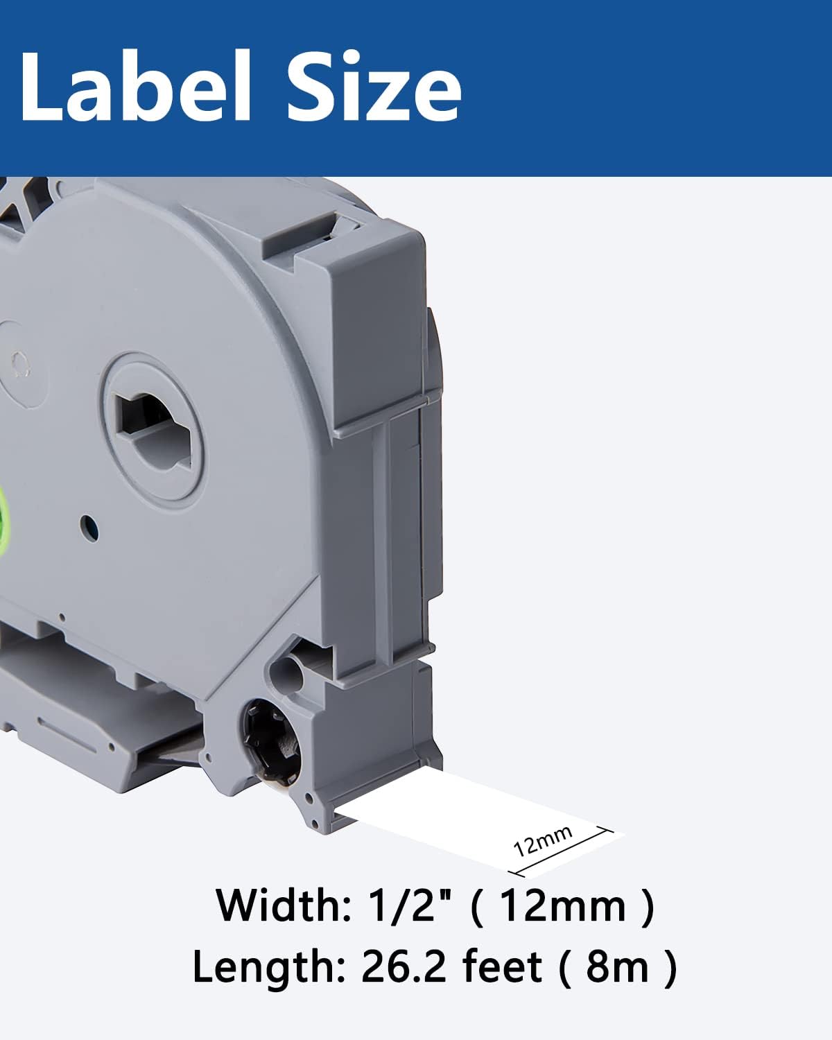 TZe231 Compatible for Brother P Touch TZe-231 Label Tape, TZ231 12mm 0.47 Laminated White Tape for PTD220 PTD610BT PTD410 PTP710BT PTH110 PTD210 Label Maker, Black on White, 20 Pack