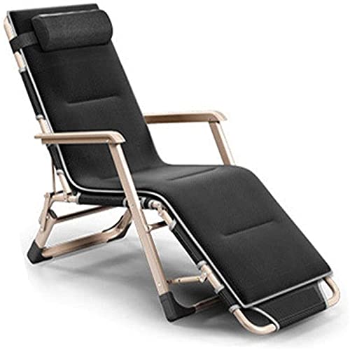 Lounge Chair, Outdoor Recliner, Folding Cotton Tilting Desk, Leisure Sofa Two Sides Lunch Break, Reclining Terrace Zero-Gravity Garden (Color : D)