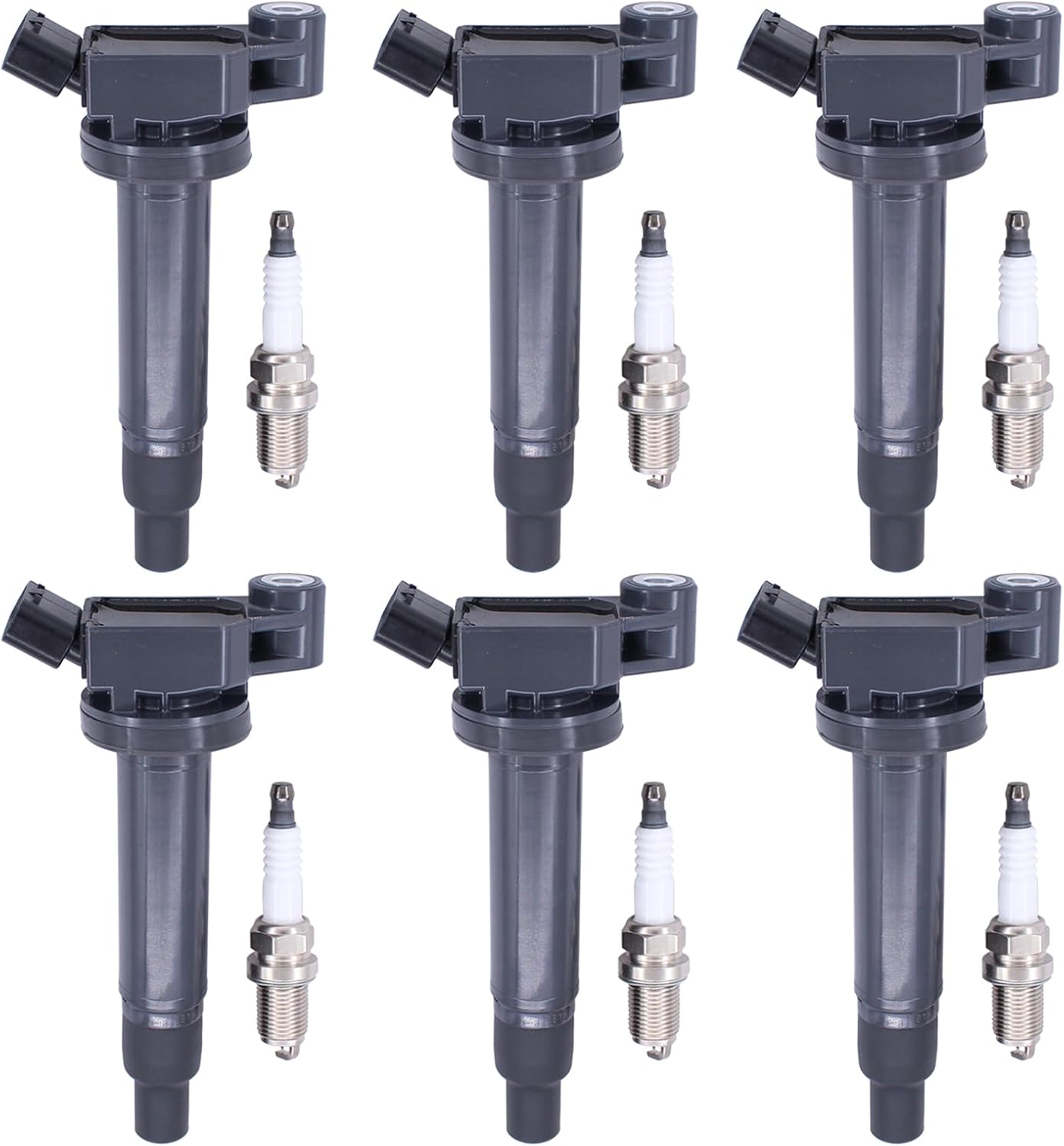 MOTOKU Ignition Coil and Spark Plug for Toyota Camry Highlander Sienna Avalon 3.0 3.3 V6 Lexus RX300 RX330 RX400h ES300 ES330