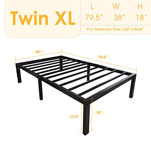 14 Inch 4000lbs Heavy Duty Support Basic Bed Frame/Mattress Foundation/Box Spring Replacement/Steel Slat Platform/Easy to Assemble/with Storage/Noise Free, Twin
