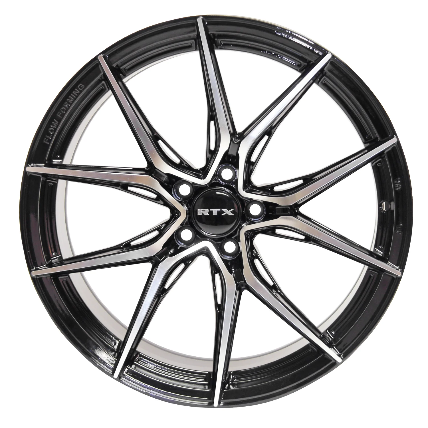 RTX Slick 16x7 5x114.3 ET40 CB73.1 Black Machined Wheel