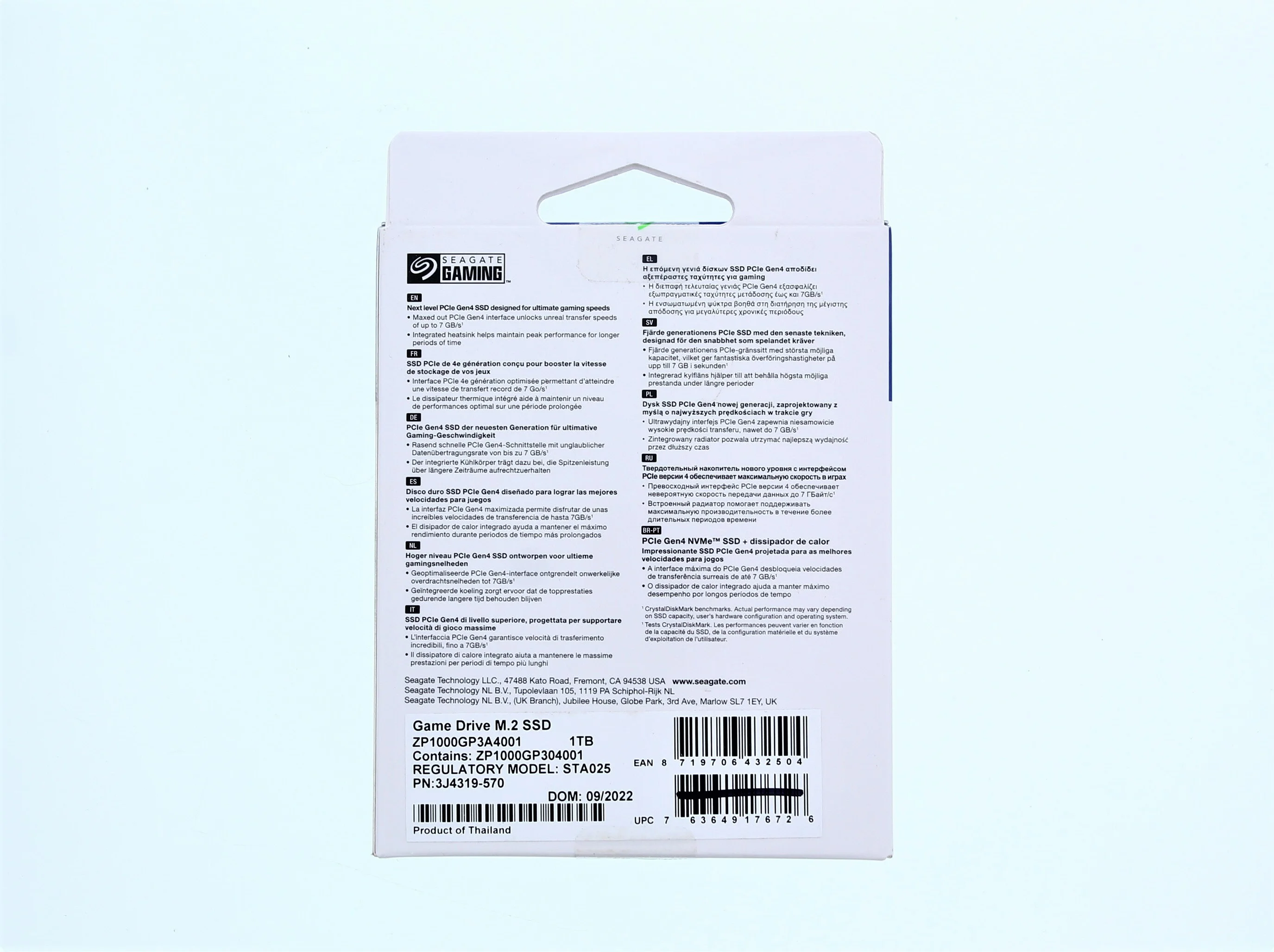 Seagate 1TB Game Drive M.2 SSD for PS5 - PCIe Gen4 NVMe 1.4, Up to 7300MB/s, Custom HeatSink (ZP1000GP3A4001)