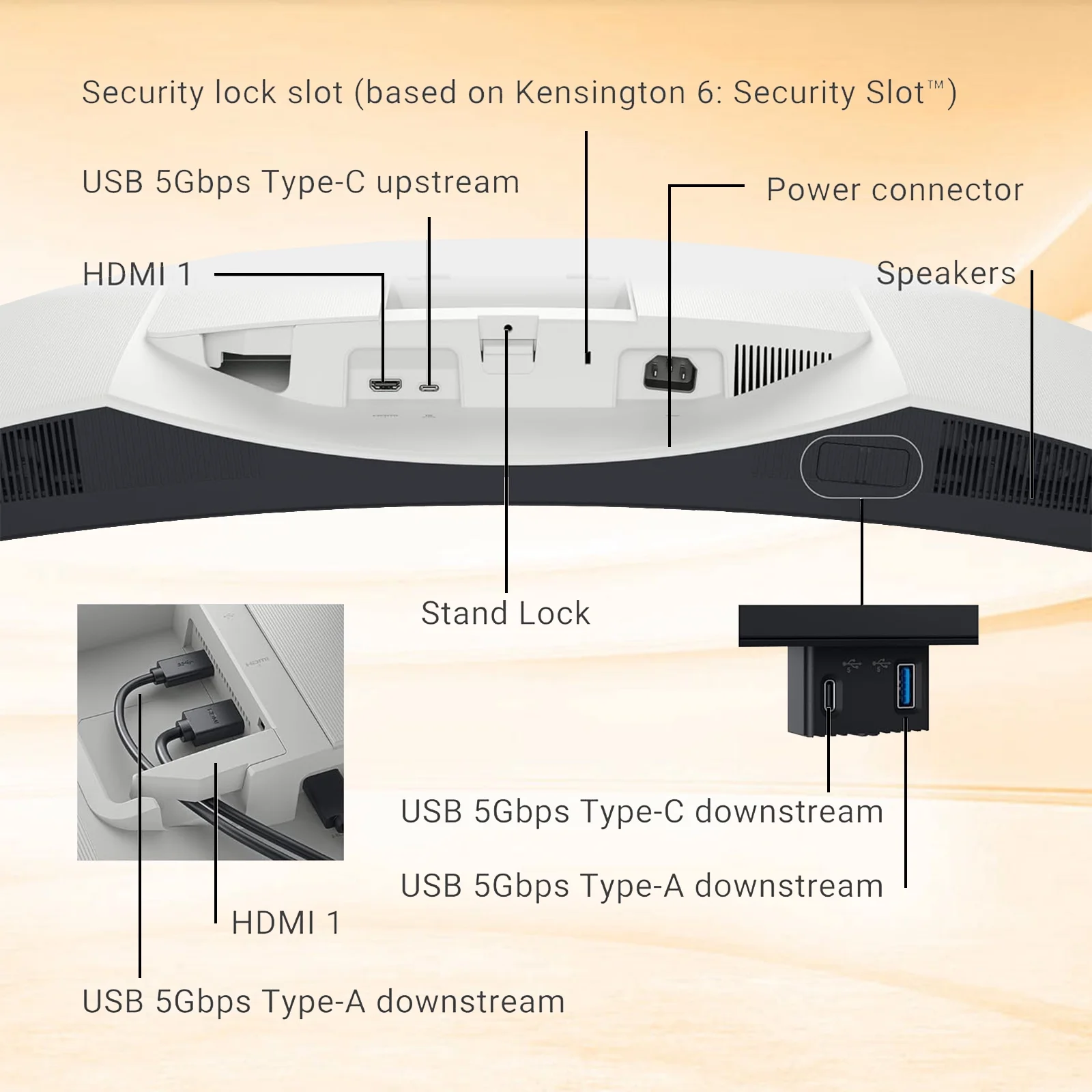 Dell S34 Series 34-inch WQHD (3440x1440) 120Hz Curved Gaming Monitor, AMD FreeSync Premium, USB-C (65W PD), 99% sRGB, HDR Ready, Height Adjustable Stand, Ash White