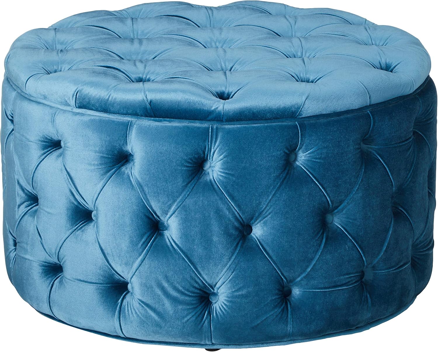 Christopher Knight Home Zelfa Velvet Ottoman, Baby Blue