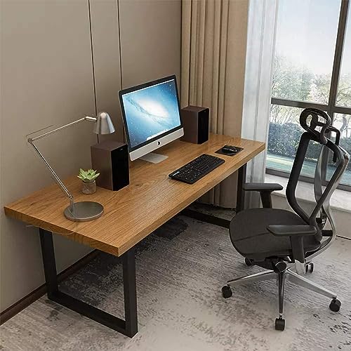 28 Inches Metal Desk Table Legs Steel Furniture Legs Dining Table Legs Square-Shape Set of 2, Heavy Duty, DIY, Matte Black