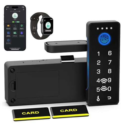 Eseesmart Smart Cabinet Lock, Magnetic Digital Electronic RFID Keyless Bluetooth Child Safety Baby Proofing Safe Drawer Locks for Adults Cupboard Closet Liquor File Dresser Desk