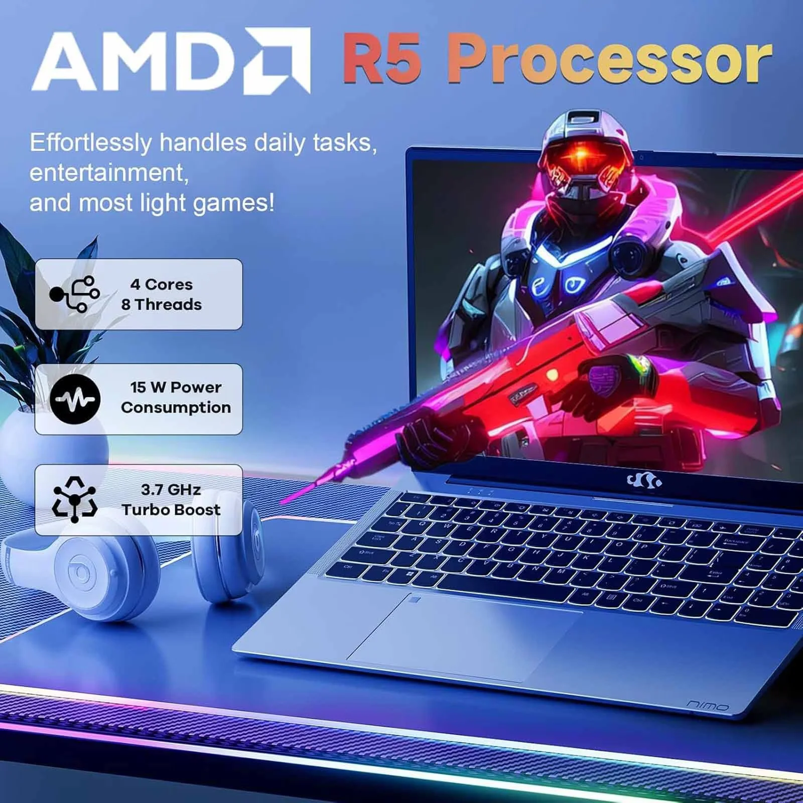 15.6 Business-gaming-Laptop 6-Cores AMD Ryzen 5 6600H 660M 6nm GPU 32GB DDR5 1TB SSD(Beat i5-12450H up to 4.5GHz)100W Type-C FHD IPS Laptop-Computer with Fingerprint Backlit Keyboard WiFi5 Win11