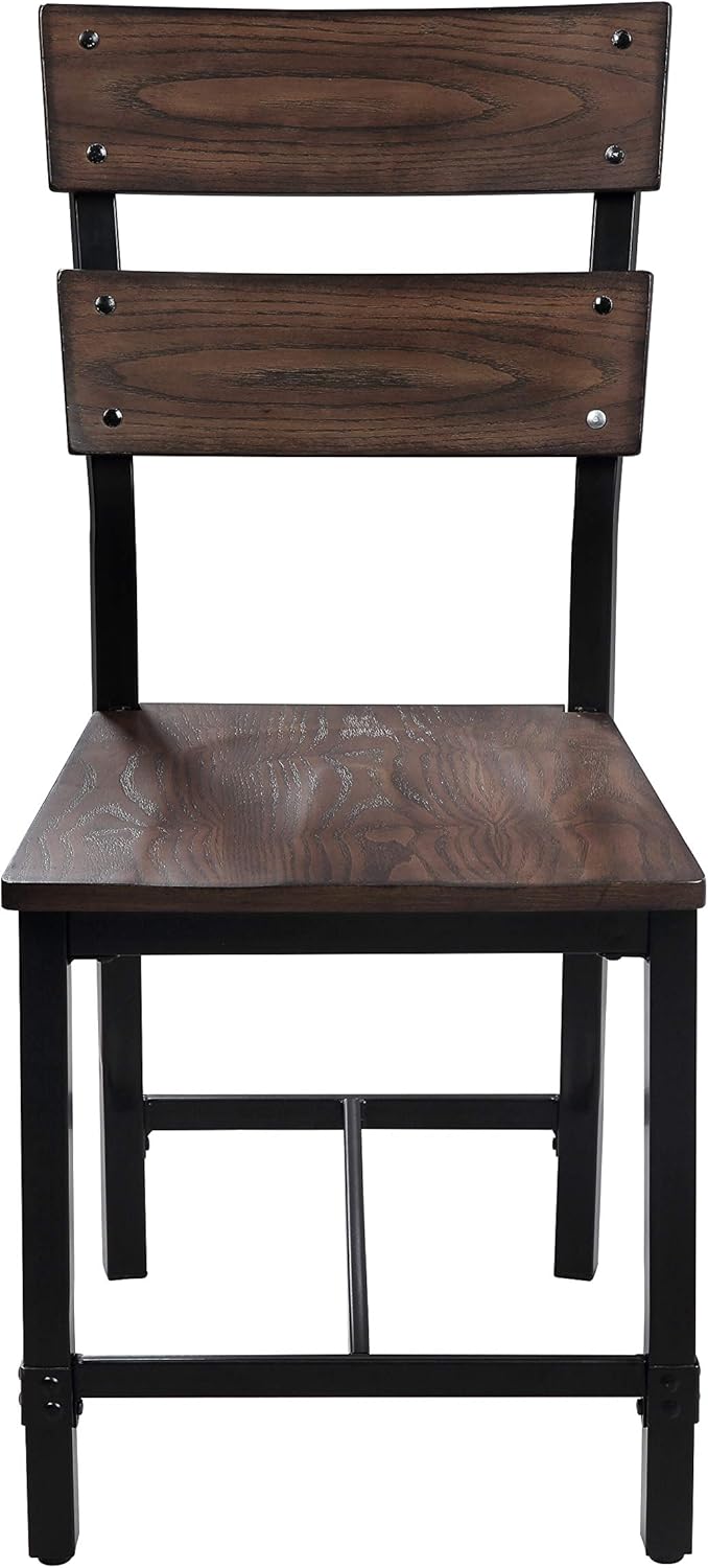Acme Mariatu Wooden Armless Side Chair in Oak Set of 2